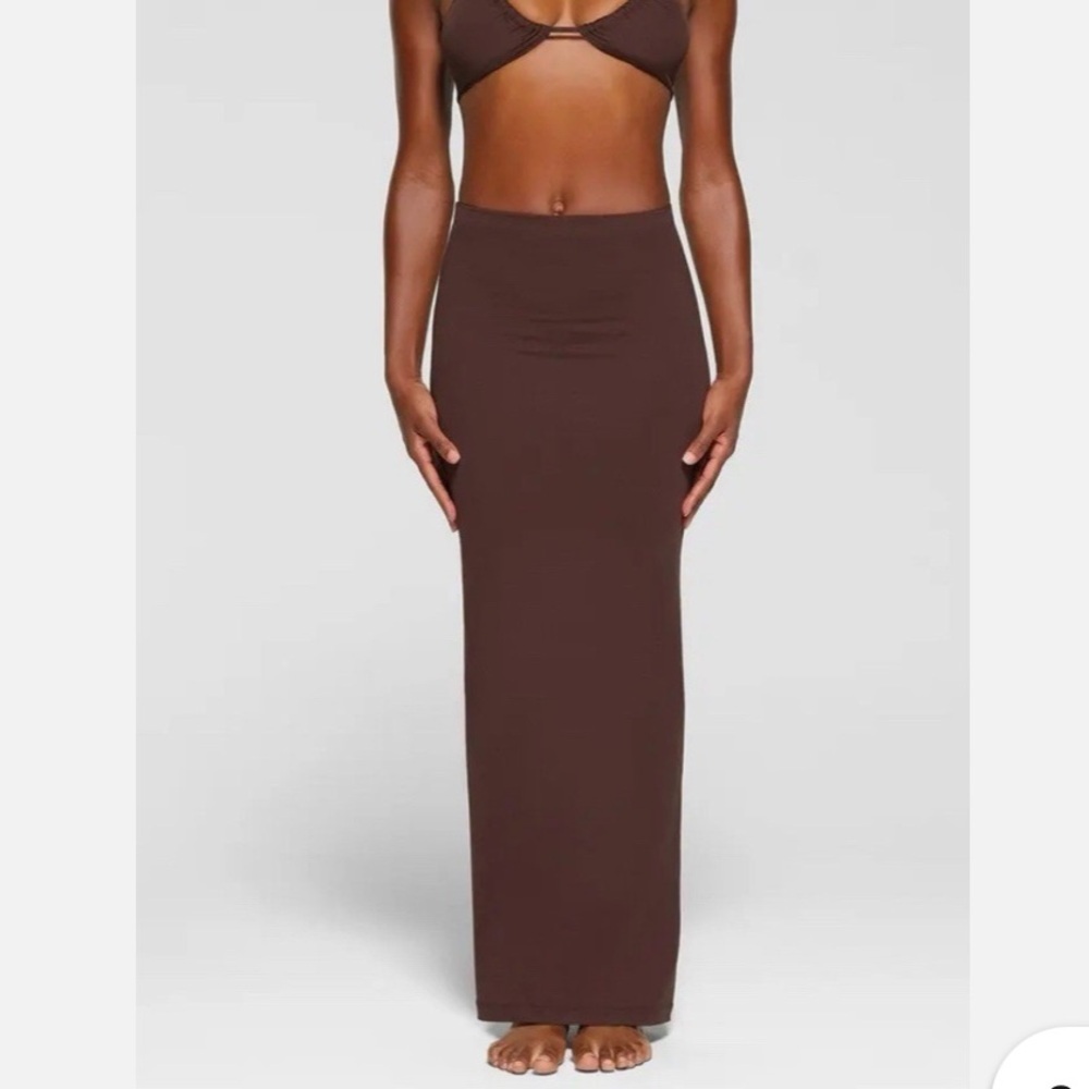 NWT Skims Recycled Swim Cut Out Long Tube Skirt